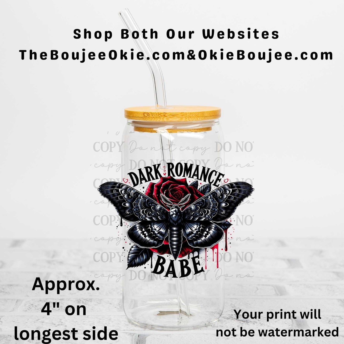 Dark Romance Babe Uv Dtf Decal Double Sided