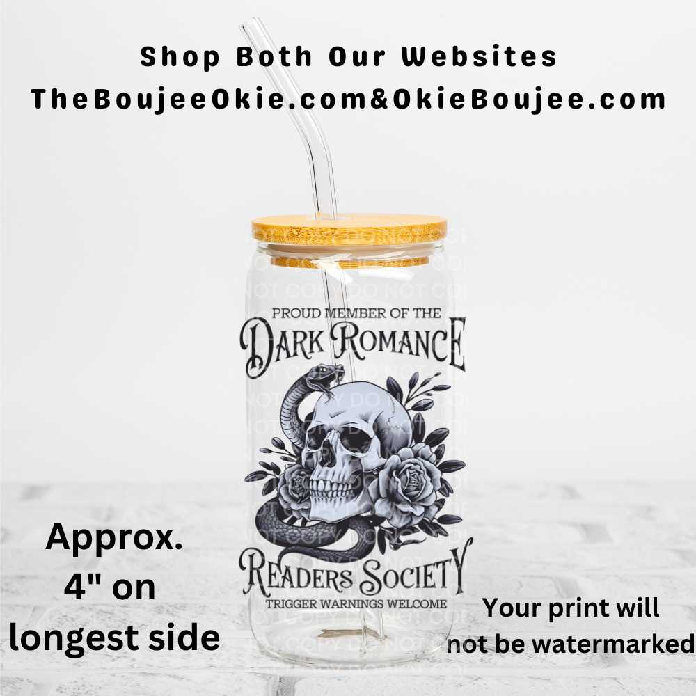 Dark Romance Readers Society Uv Dtf Decal Double Sided