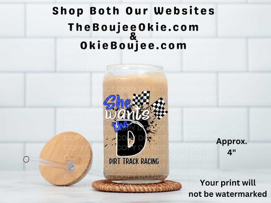 She Wants The D Dirt Track Racing Uv Dtf Decal