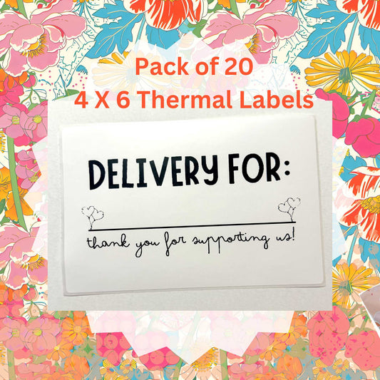 Pack of 20 Delivery For Thermal Label Shipping Packaging  Stickers