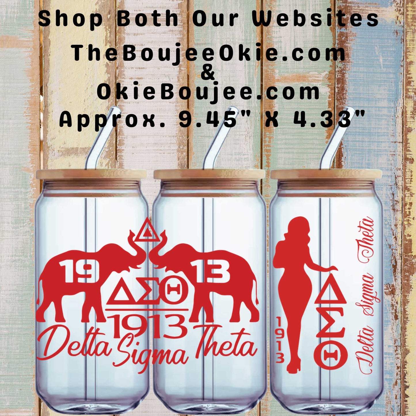 1913 Delta Sigma Theta Sorority Double Sided Uv Dtf Wrap