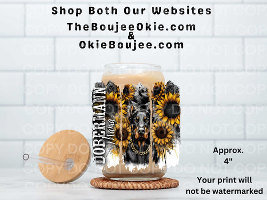 Doberman Mama UV DTF Decal Double