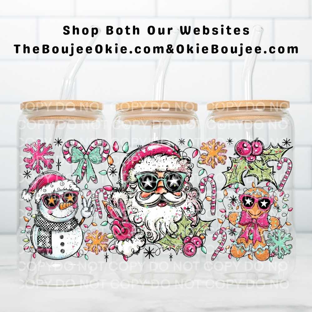 Doodle Santa Selfie Uv Dtf Wrap