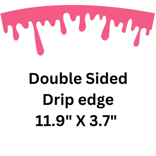 Uv Dtf Wrap Pink Drip Edge | Double Sided