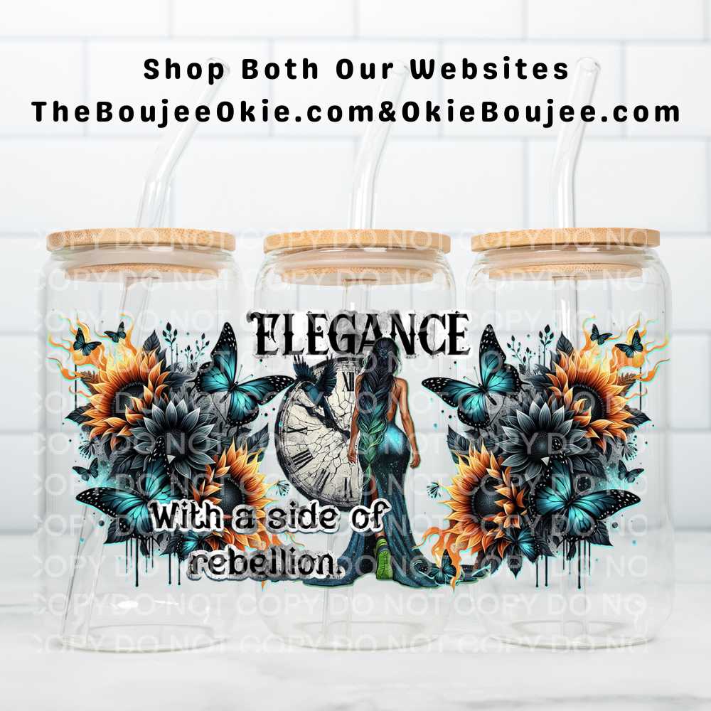 Elegance With A Side Of Rebellion Uv Dtf Wrap Double Sided