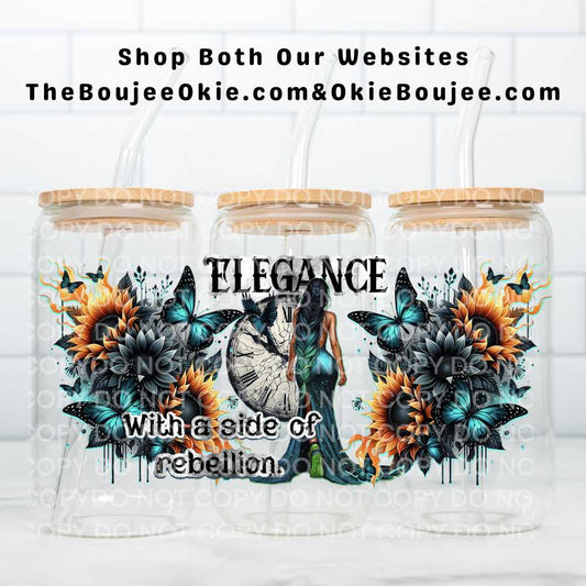 Elegance With A Side Of Rebellion Uv Dtf Wrap Double Sided