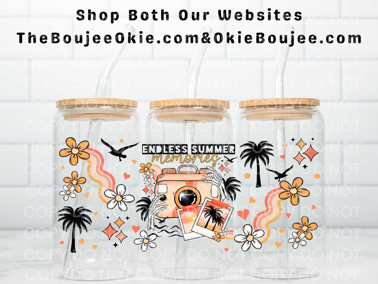 Endless Summer Memories Double Sided Uv Dtf Cup Wrap