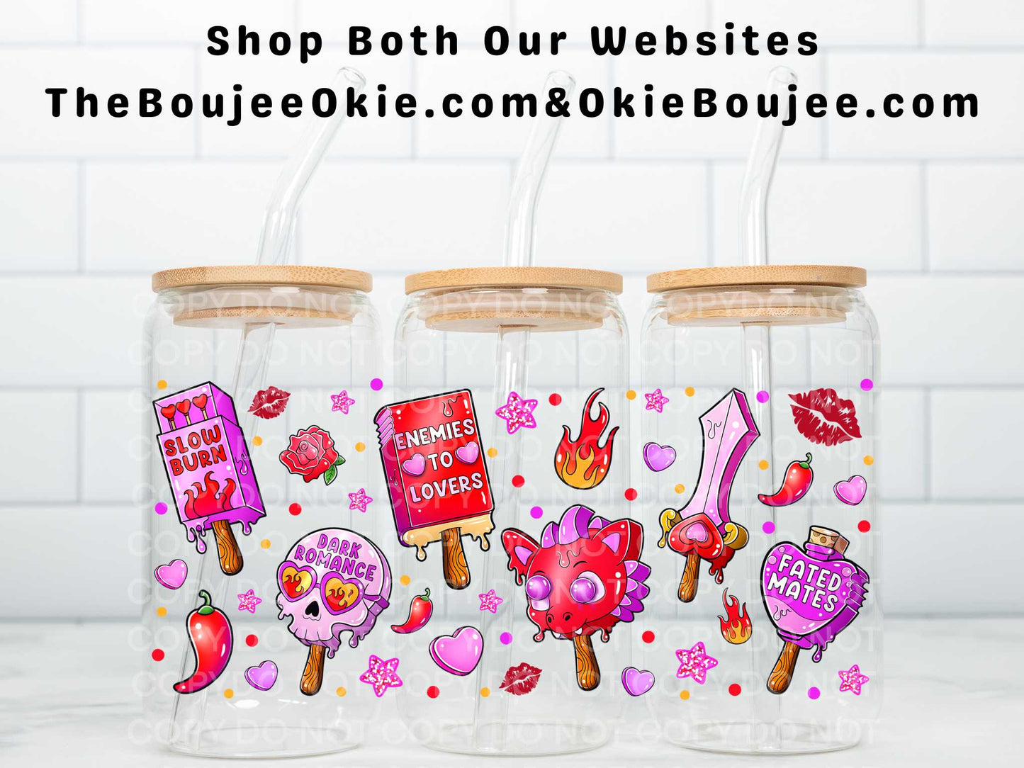 Enemies To Lovers Slow Burn Dark romance Fated Mates Uv Dtf Wrap Double Sided