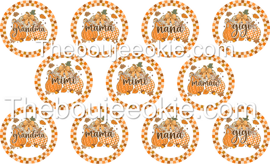Mama Nana Gigi Grandma Mimi Fall Car Coasters Sublimation Prints