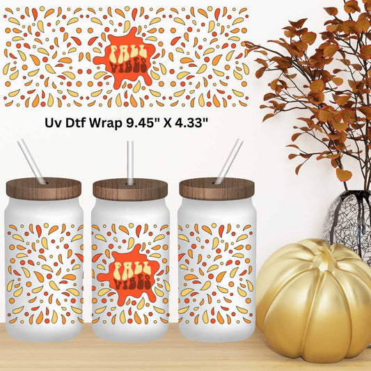 Fall Vibes Double-Sided UV DTF Cup Wrap