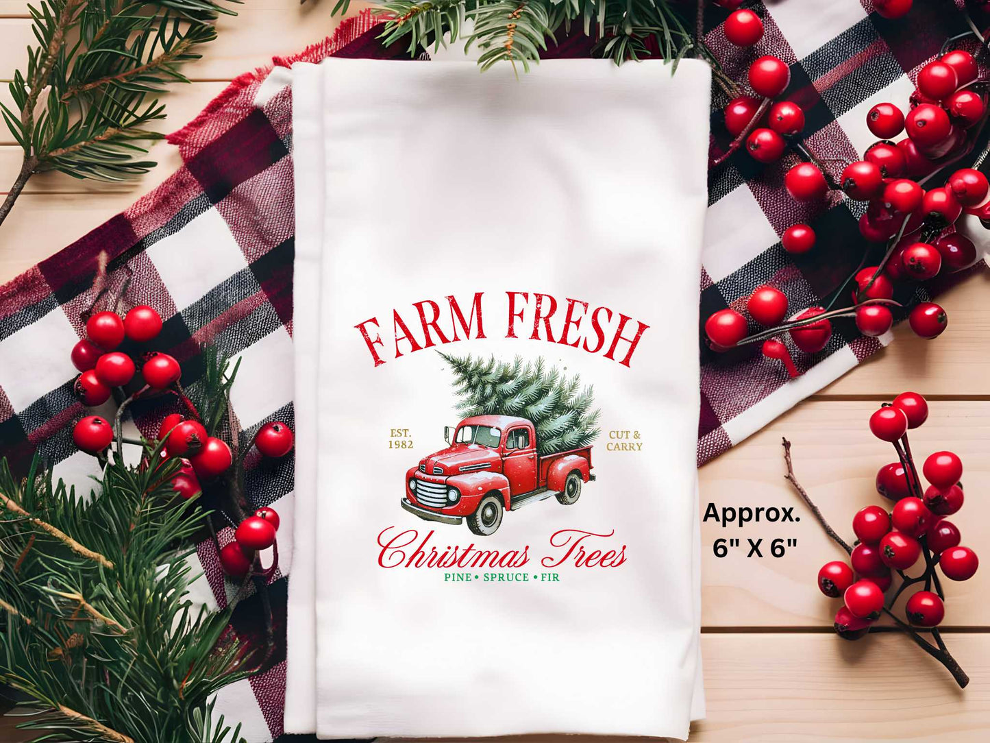 Farm Fresh Christmas Trees Sublimation Print