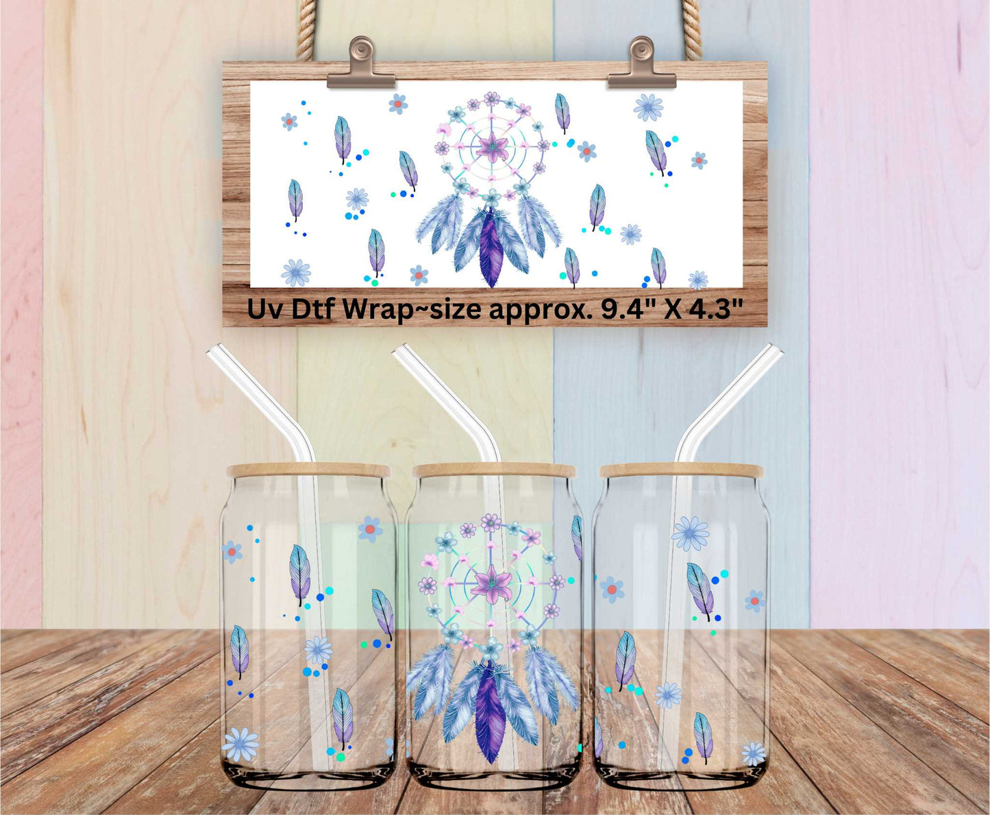 Uv Dtf Wrap Dreamcatcher & Feathers