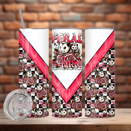 Feral & Tatted 20oz Skinny Tumbler Sublimation Print