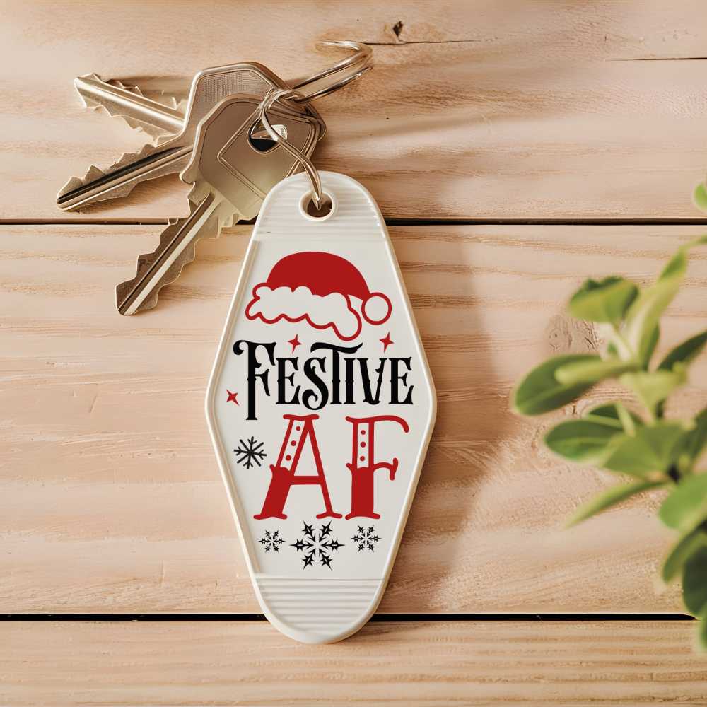 Motel Keychain Decal I Festive AF | Christmas