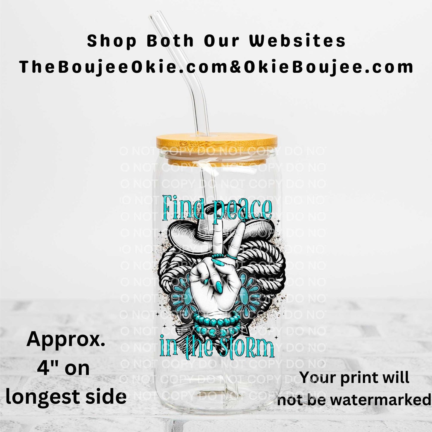 Find Peace In The Storm Uv Dtf Decal