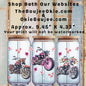 Floral Motorcycles Double Sided Uv Dtf Wrap