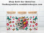 Floral Skull Double Sided Uv Dtf Cup Wrap