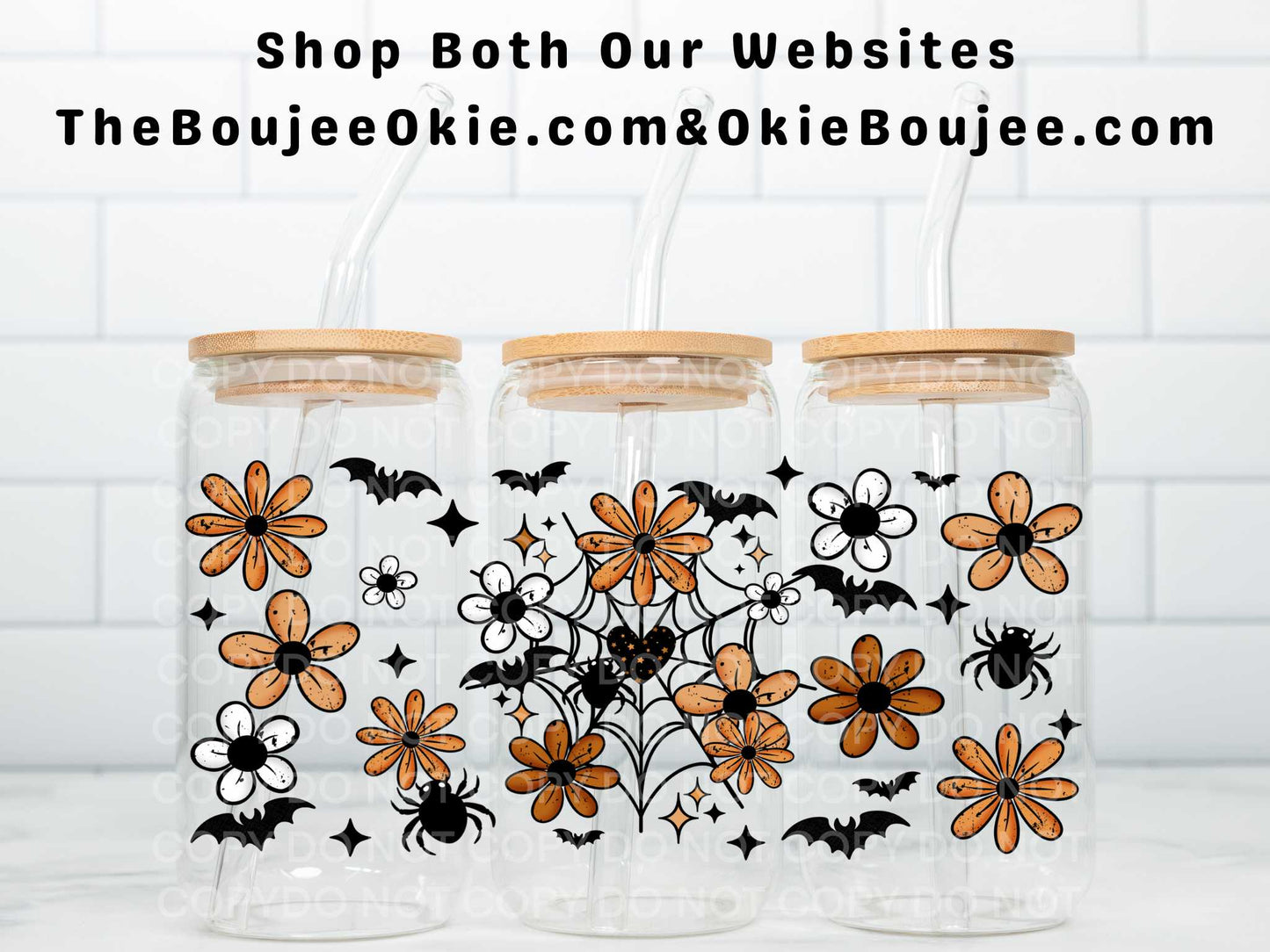 Floral Spiderweb Uv Dtf Wrap Double Sided