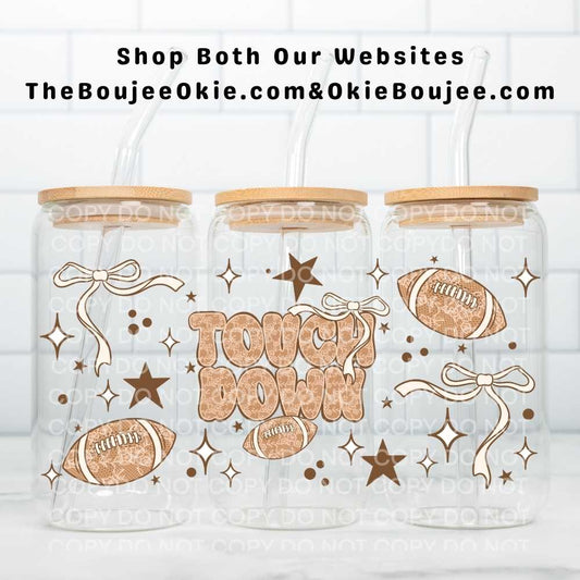 Lace Touchdown Football Uv Dtf Wrap