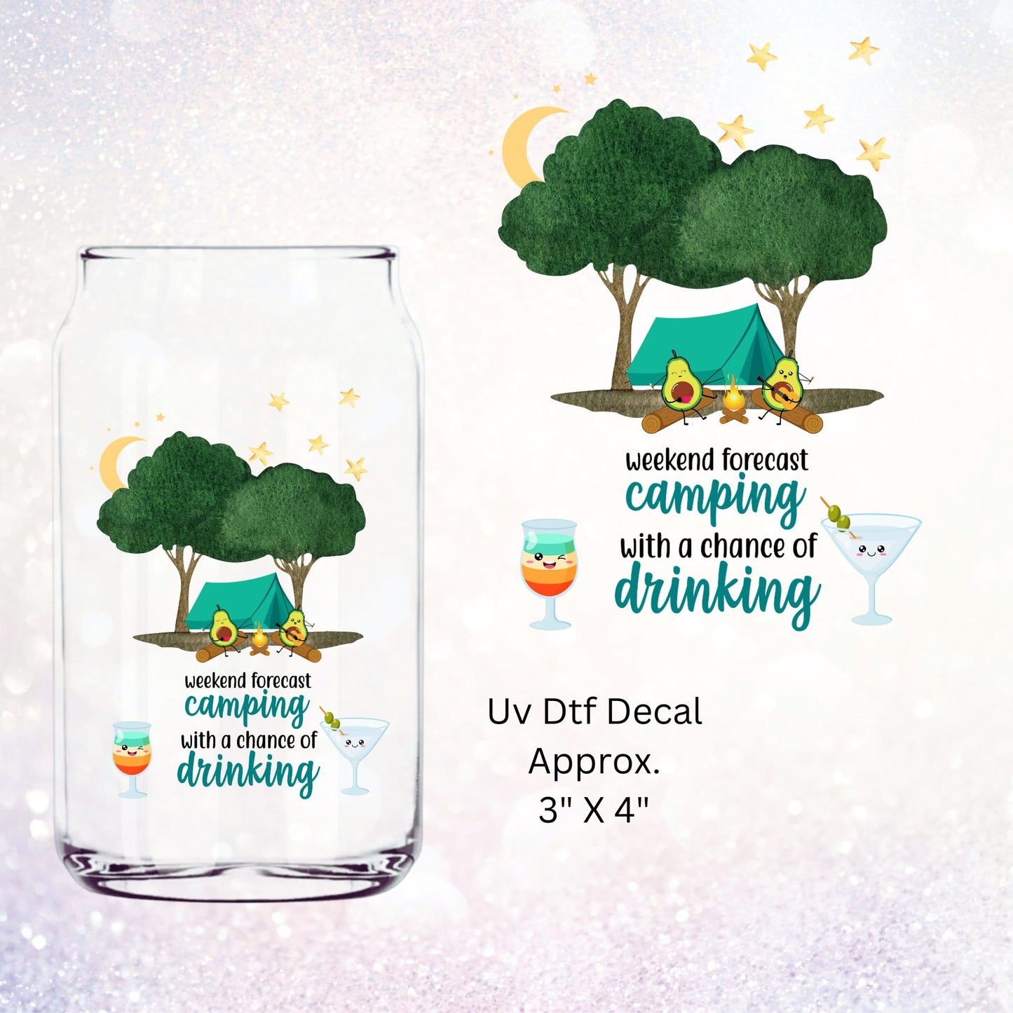 Uv Dtf Decal Camping & Drinking