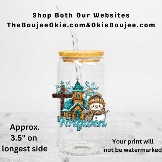 Forgiven Snowman Uv Dtf Decal