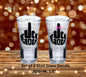Middle Finger Fuck You 2 UV DTF Shot Glass Decals