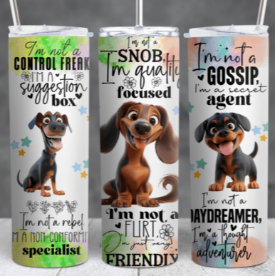 Funny dogs 20oz Skinny Tumbler Sublimation Print