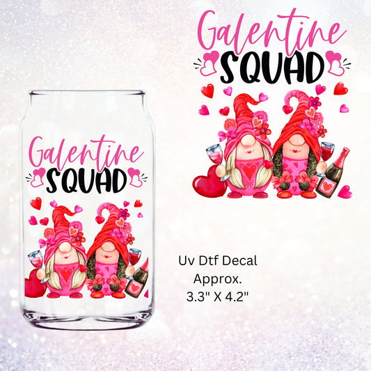 Uv Dtf Decal Galentine Squad