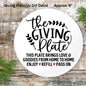 6" “The Giving Plate” UV DTF Decal — A Heartfelt Touch for Every Home
