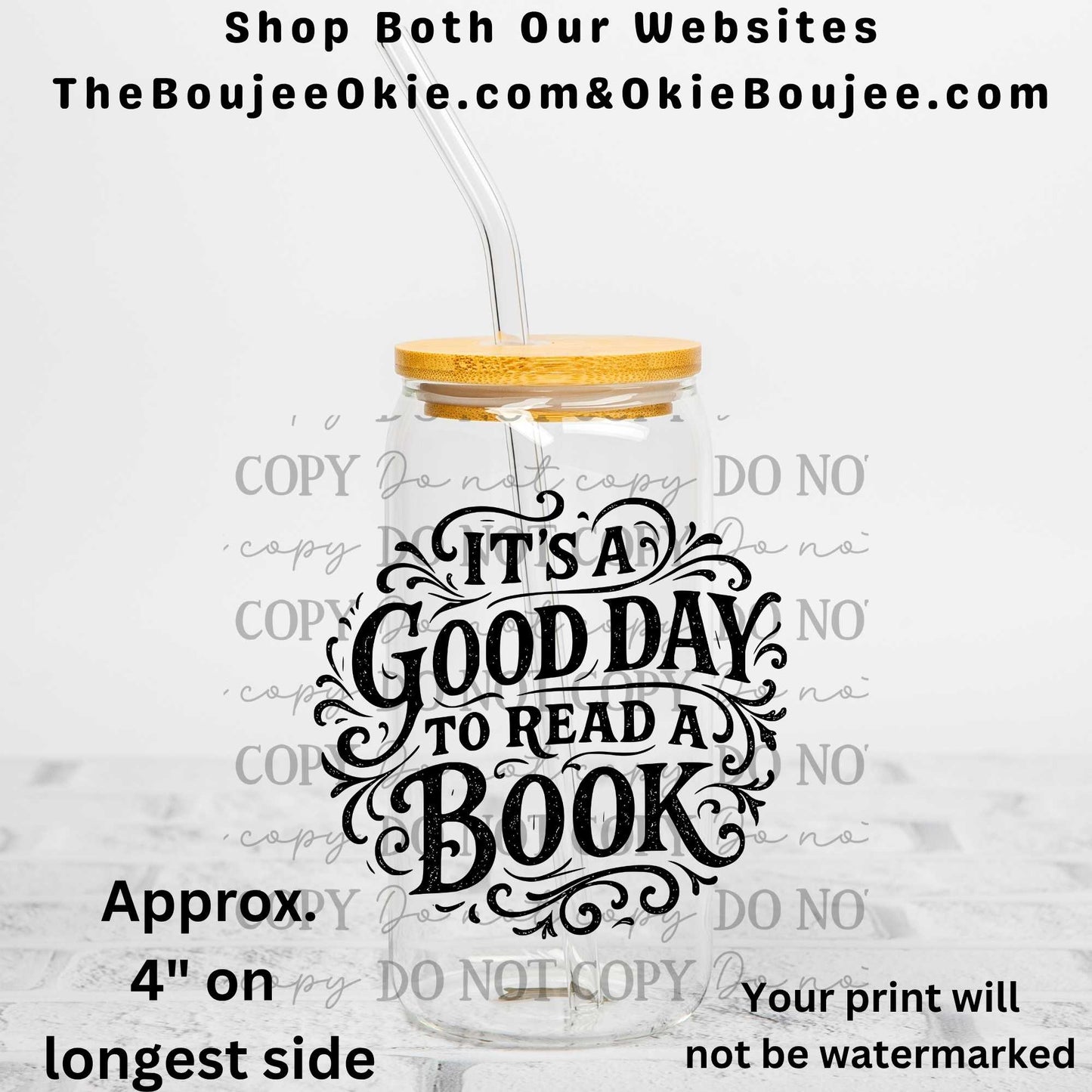 It's A Good Day To Read A Book Uv Dtf Decal Double Sided