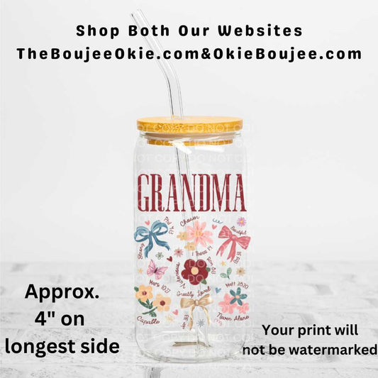 Grandma Faith Based Design Uv Dtf Decal Double Sided