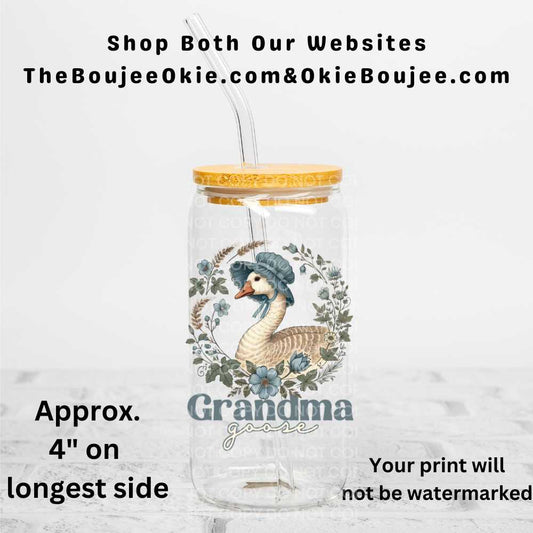 Grandma Goose Uv Dtf Decal Double Sided