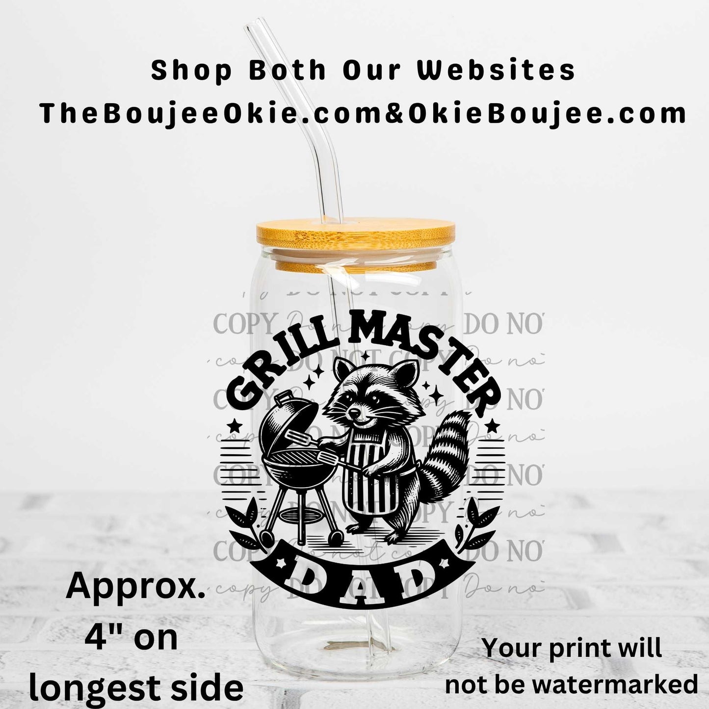 Grill Master Dad Uv Dtf Decal Double Sided