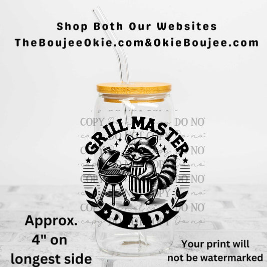 Grill Master Dad Uv Dtf Decal Double Sided
