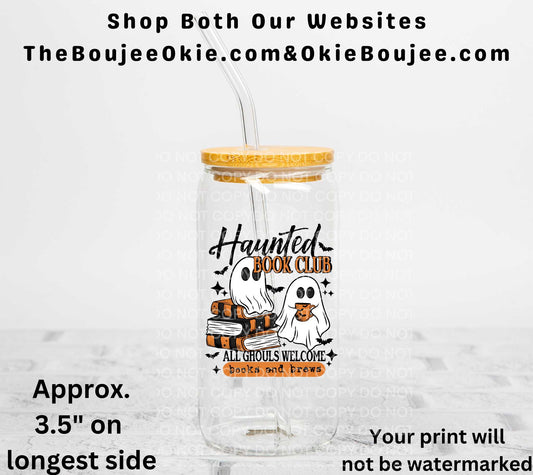 Haunted Book Club UV DTF Decal Double Sided