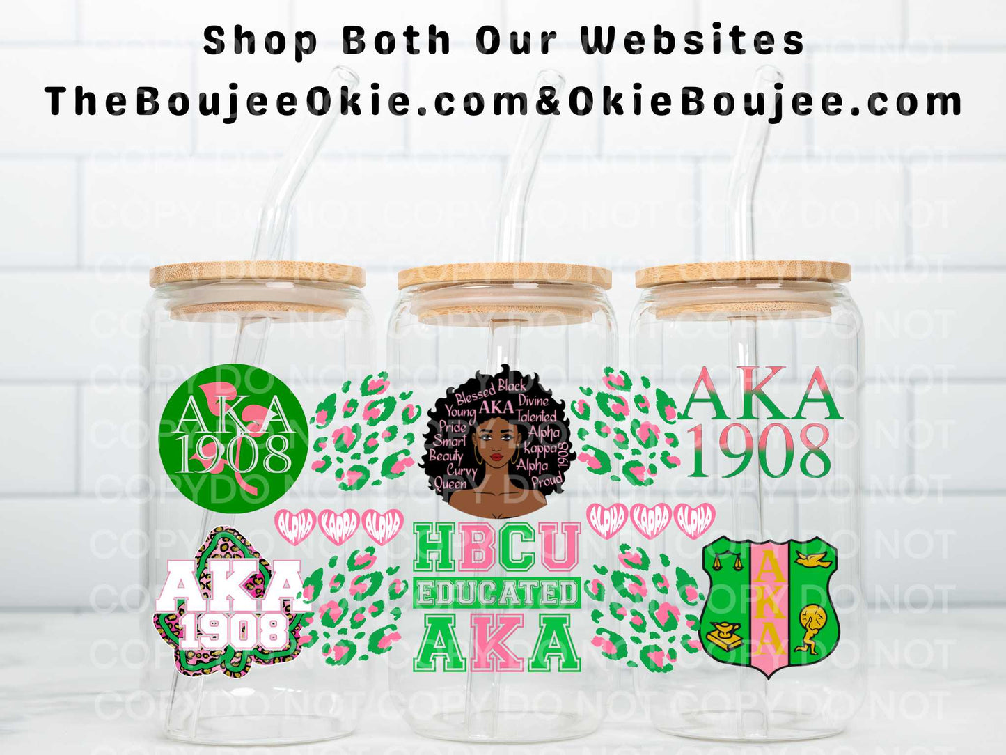 AKA HBCU Educated Double Sided Uv Dtf Wrap