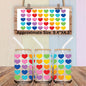 Uv Dtf Wrap Rainbow Hearts | Double Sided