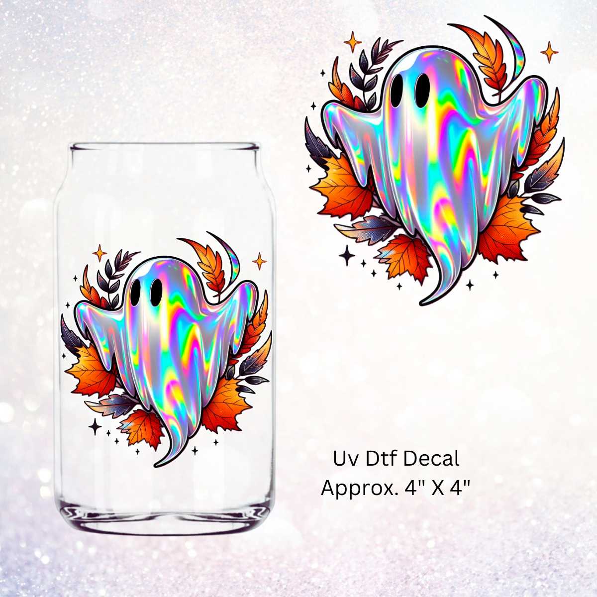 Holographic Ghost Uv Dtf Decal | Halloween