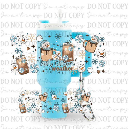 Hot Cocoa Weather Uv Dtf Wrap For Mini Tumbler Keychains