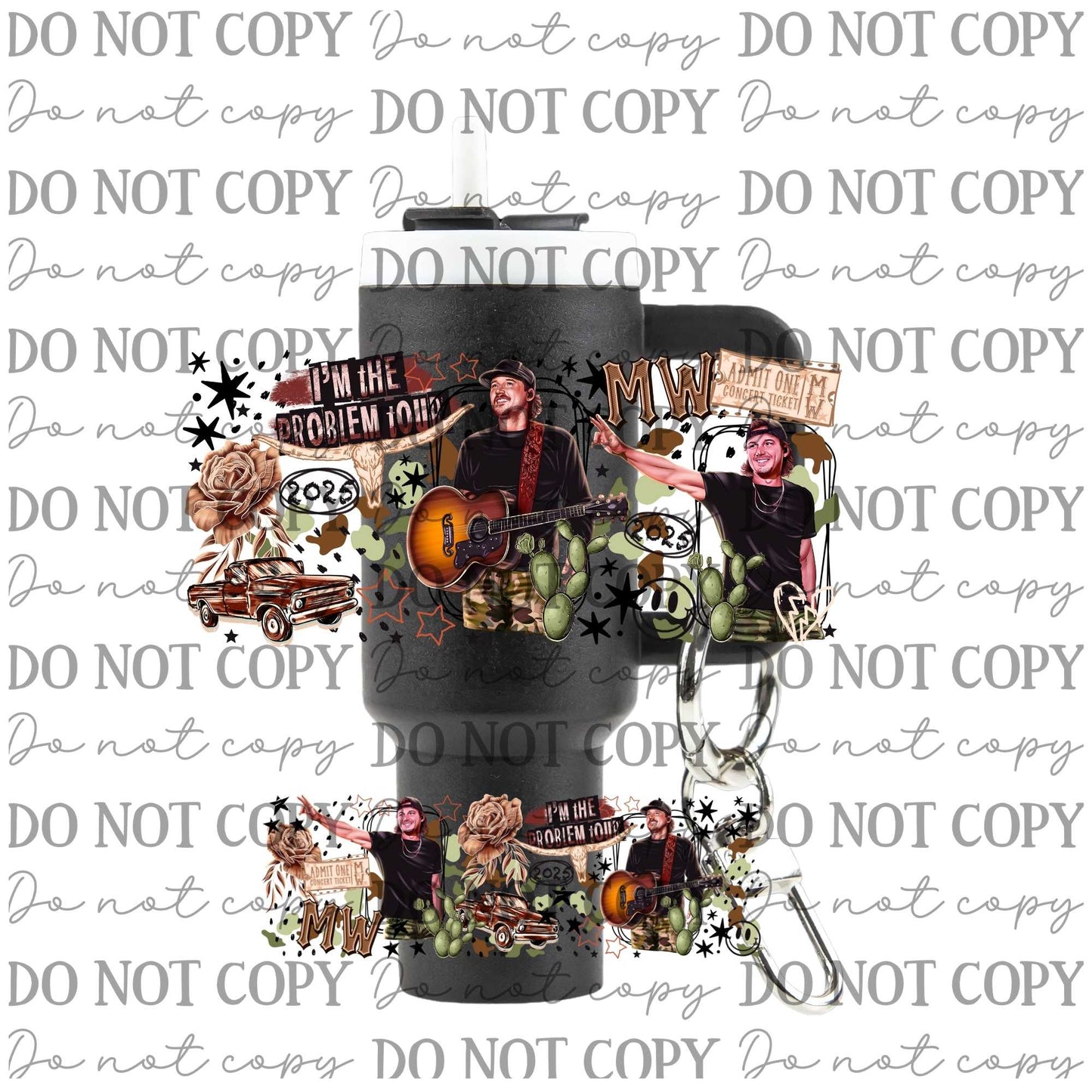 I'm The Problem Uv Dtf Wrap For Mini Tumbler Keychains