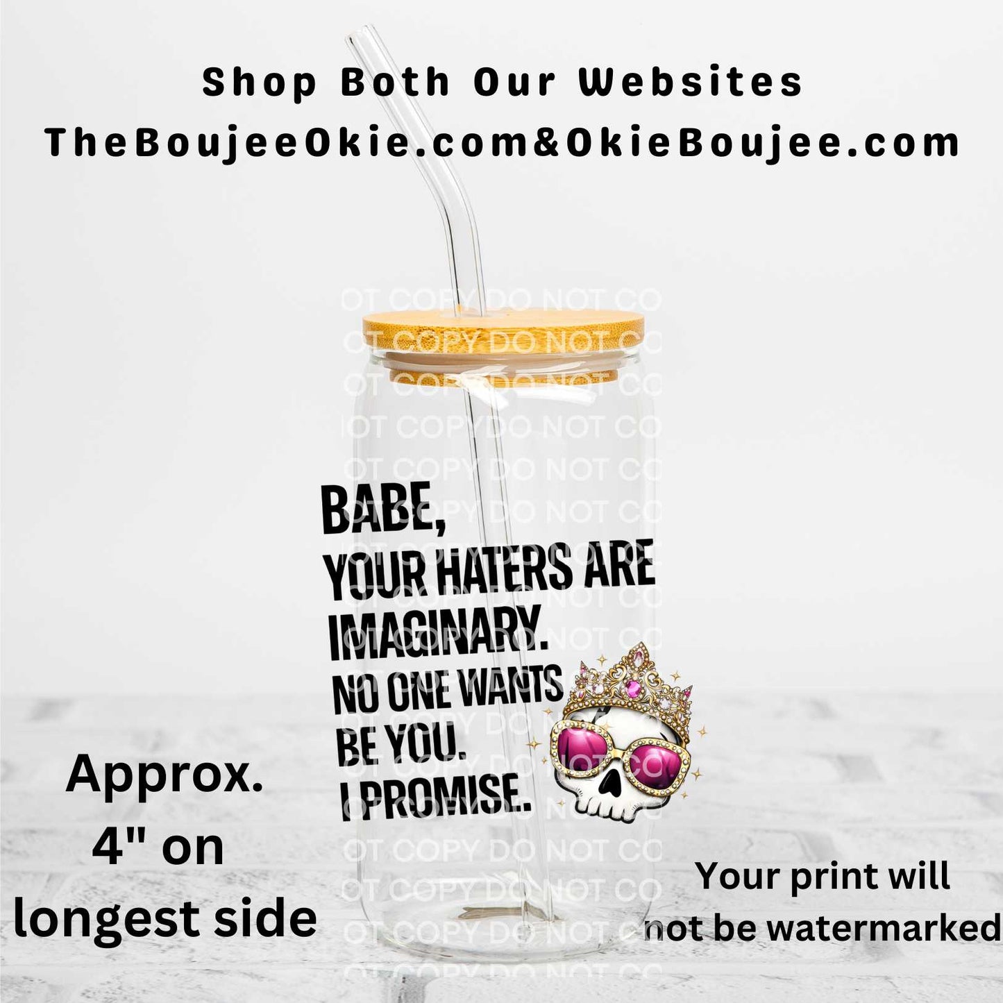 Imaginary Haters Uv Dtf Decal Double Sided