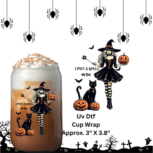 Uv Dtf Decal I Put A Spell On You Halloween Witch | Double Sided