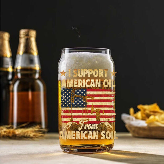I Support American Oil From American Soil Uv Dtf Decal Double Sided