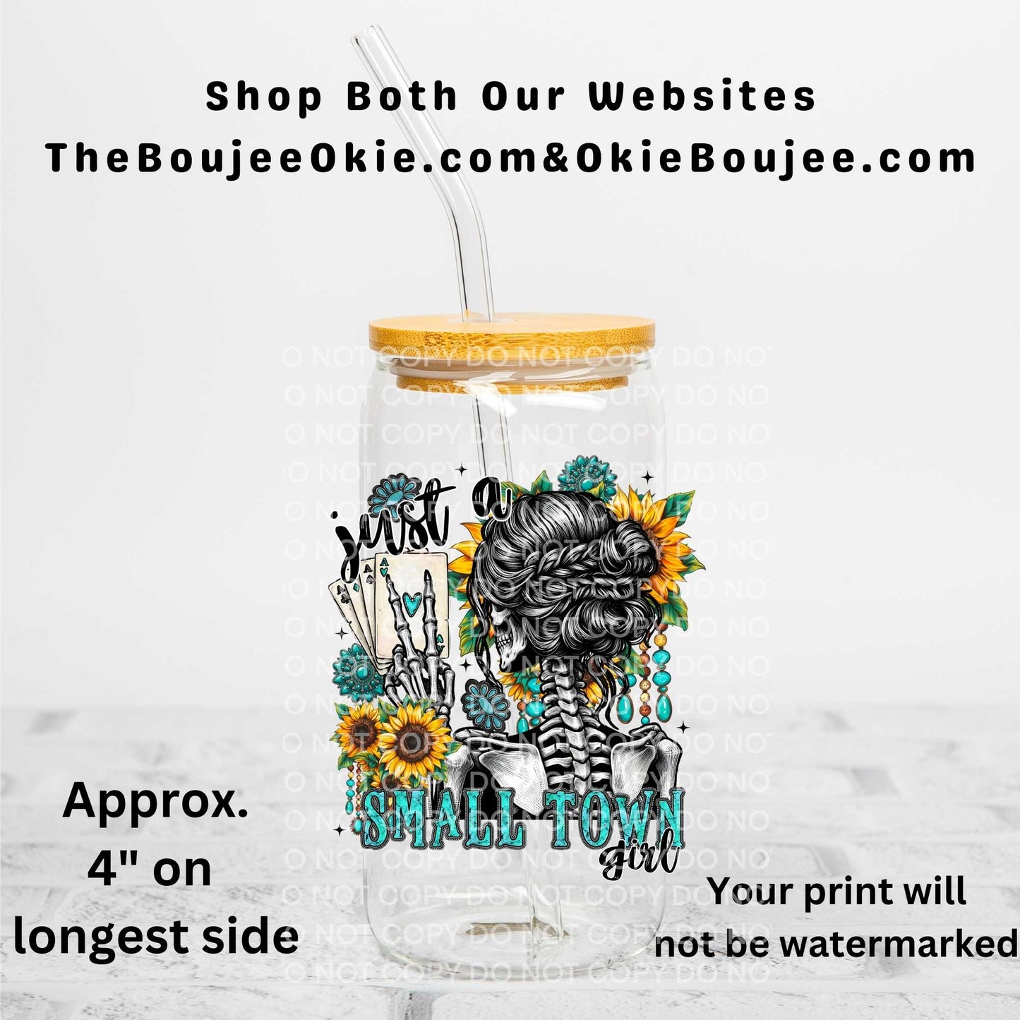 Just A Small Town Girl Uv Dtf Decal