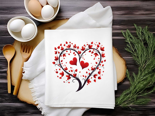 Twig Heart Towel Sublimation Print