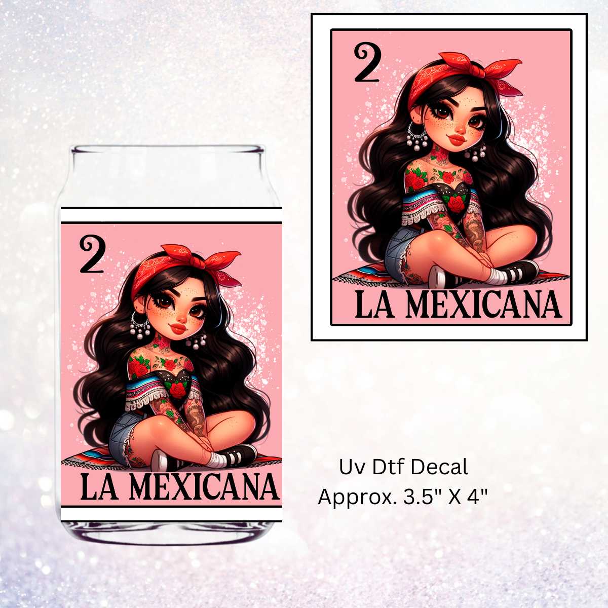 La Mexicana Tarot Card UV DTF Decal