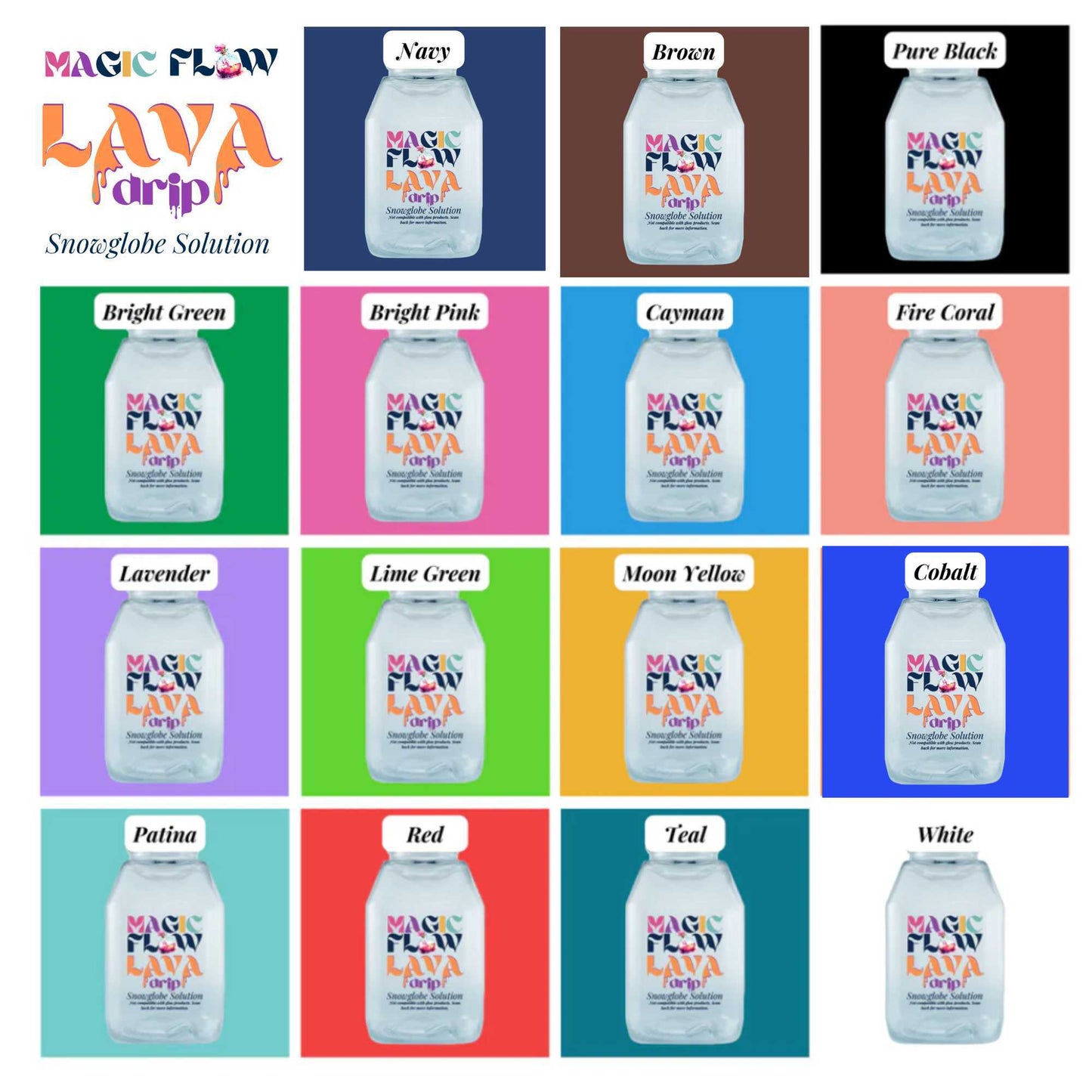 Magic Flow Lava Drip – Lava Tumbler Snow Globe Solution 8oz
