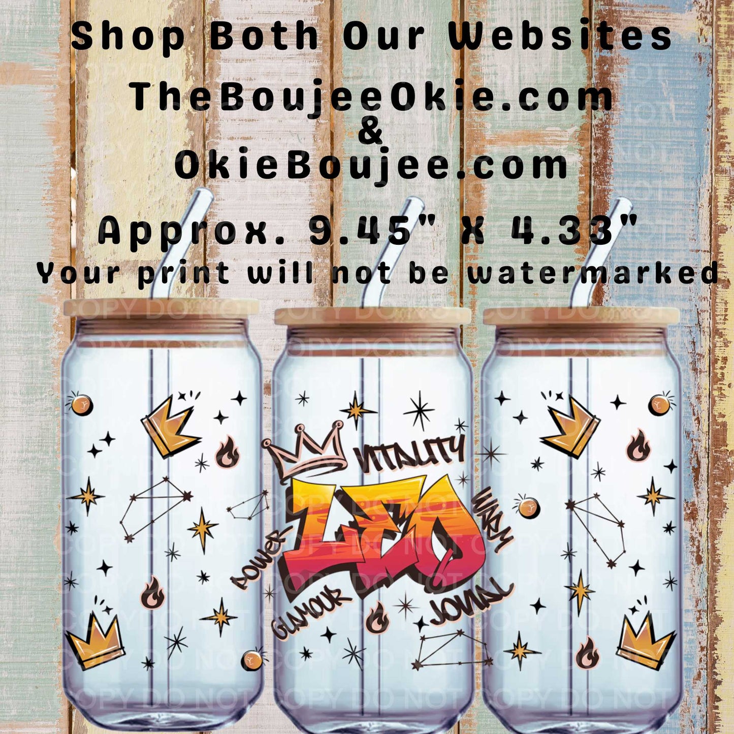 Leo Graffiti Double-Sided UV DTF Wrap