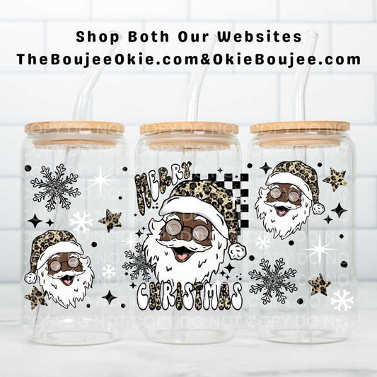 Leopard Print Santa Uv Dtf Wrap Brown Santa