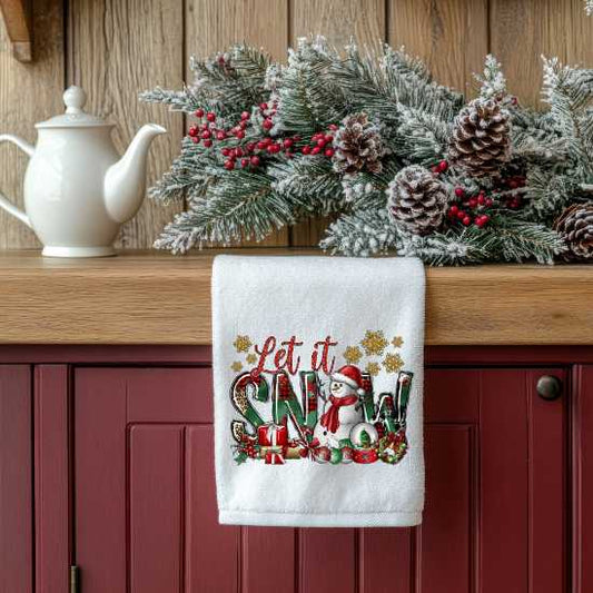 Let It Snow Towel Sublimation Print